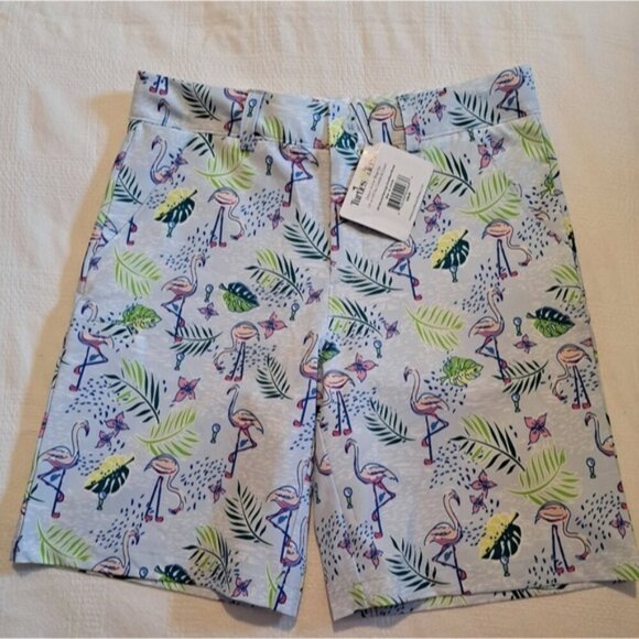 Turtles & Tees boys size XL Will Shorts Flamingo Club Blue waves, NWT - Picture 1 of 5